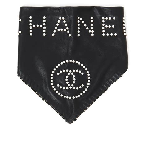 chanel leather bandana|chanel bandana for sale.